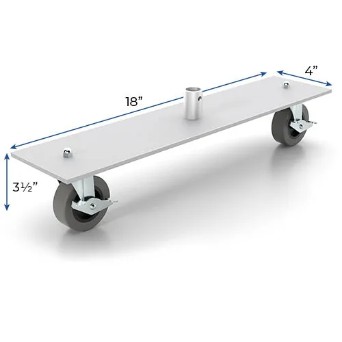72" x 72" Rolling Partition Sneeze Guard with Locking Wheels
